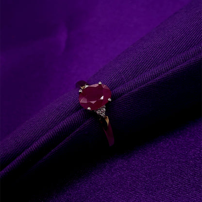 9ct Gold Ruby & Diamond Ring GRR074