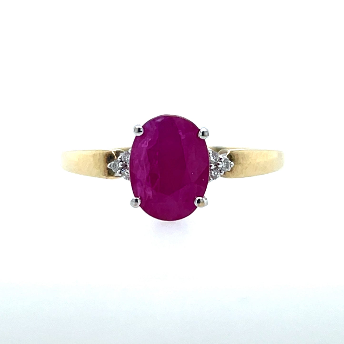 9ct Gold Ruby & Diamond Ring GRR074