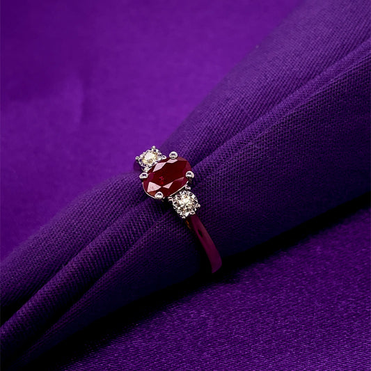 9ct Gold Ruby & Diamond Ring GRR122