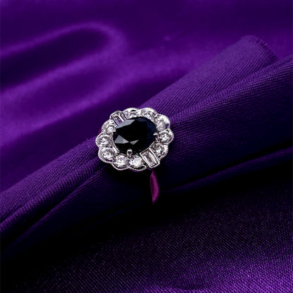 14ct Gold Sapphire & Diamond 1.00ct Vintage Lace Ring GRS224