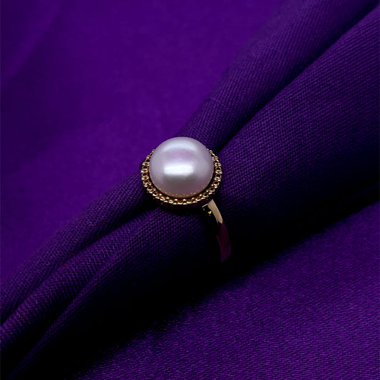 9ct  Gold  Pearl Ring GRX142