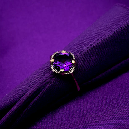 9ct Gold Amethyst Ring GRX202