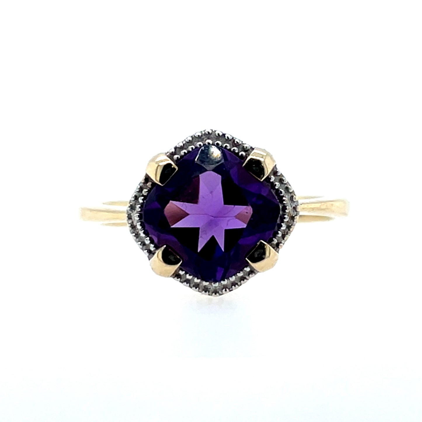 9ct Gold Amethyst Ring GRX202