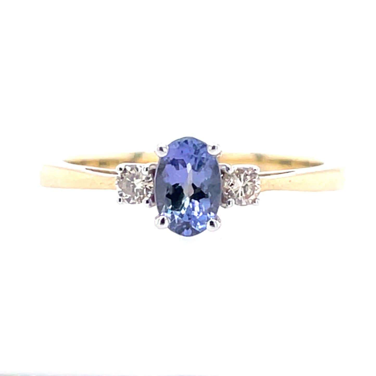 9ct Gold Tanzanite & Diamond Ring GRX266