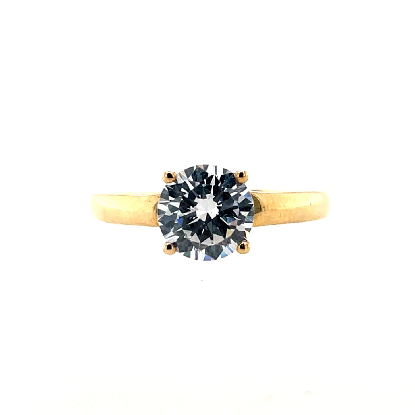 9ct Gold Classic CZ Solitaire Ring GRZ224