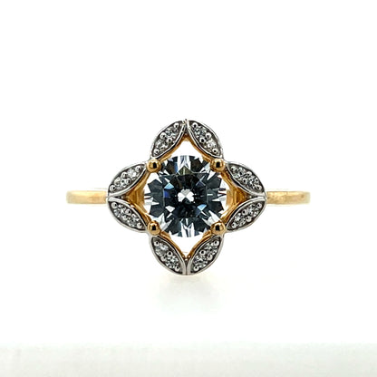 9ct Gold CZ Vintage Style Ring GRZ272