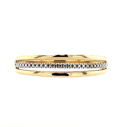 9ct Gold CZ Triple Band Ring GRZ381