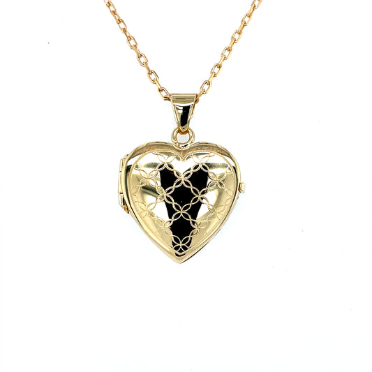 Gold-plated Silver Heart Locket GSL02