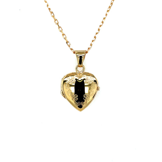 Gold-plated Silver Heart Locket GSL03