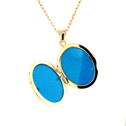Gold-plated Silver Oval Locket GSL04