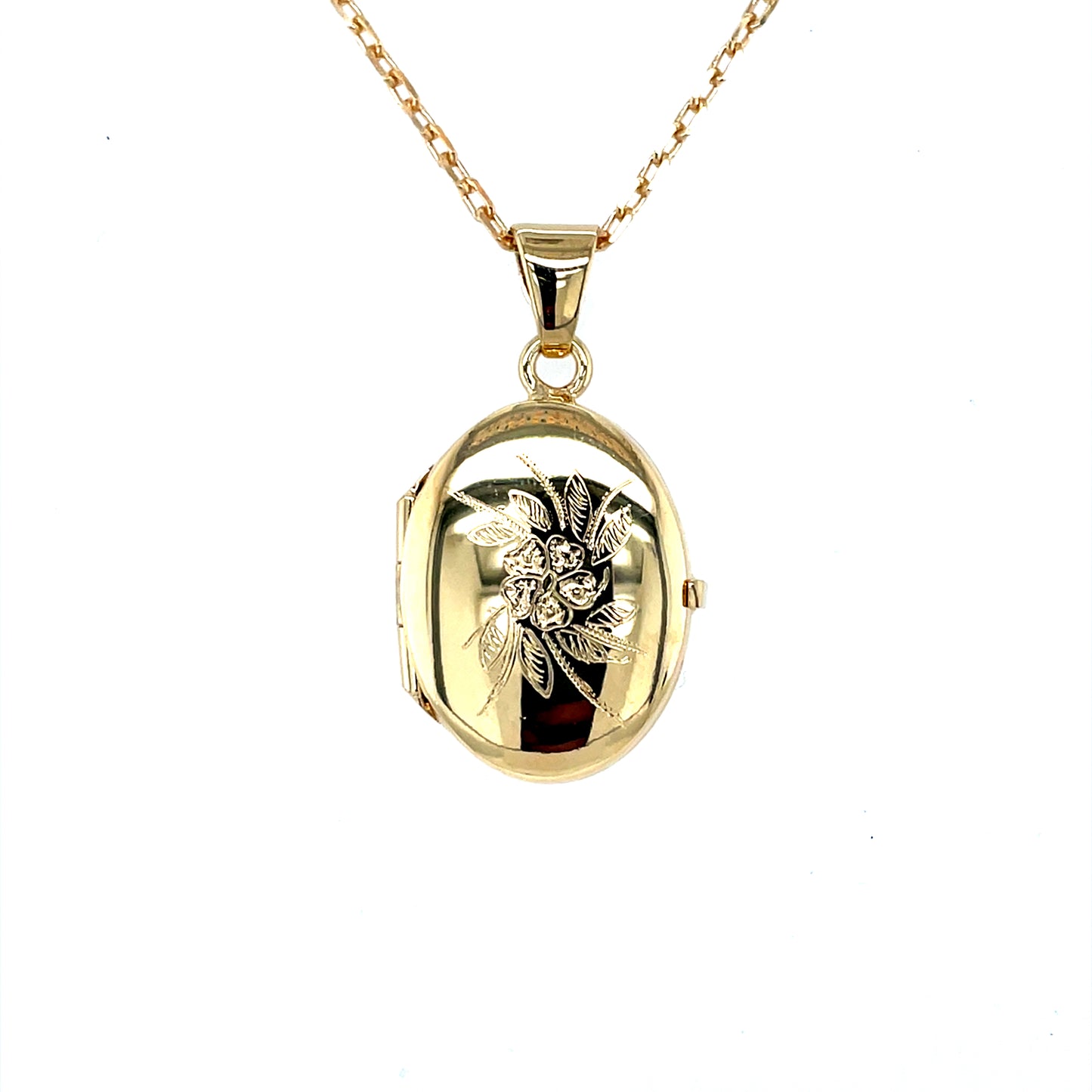 Gold-plated Silver Oval Locket GSL05