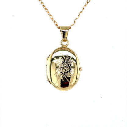 Gold-plated Silver Oval Locket GSL05