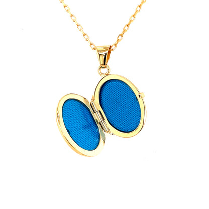 Gold-plated Silver Oval Locket GSL05