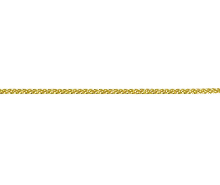 9ct Yellow Gold Spiga 25 Chain 16"/40cm GC680