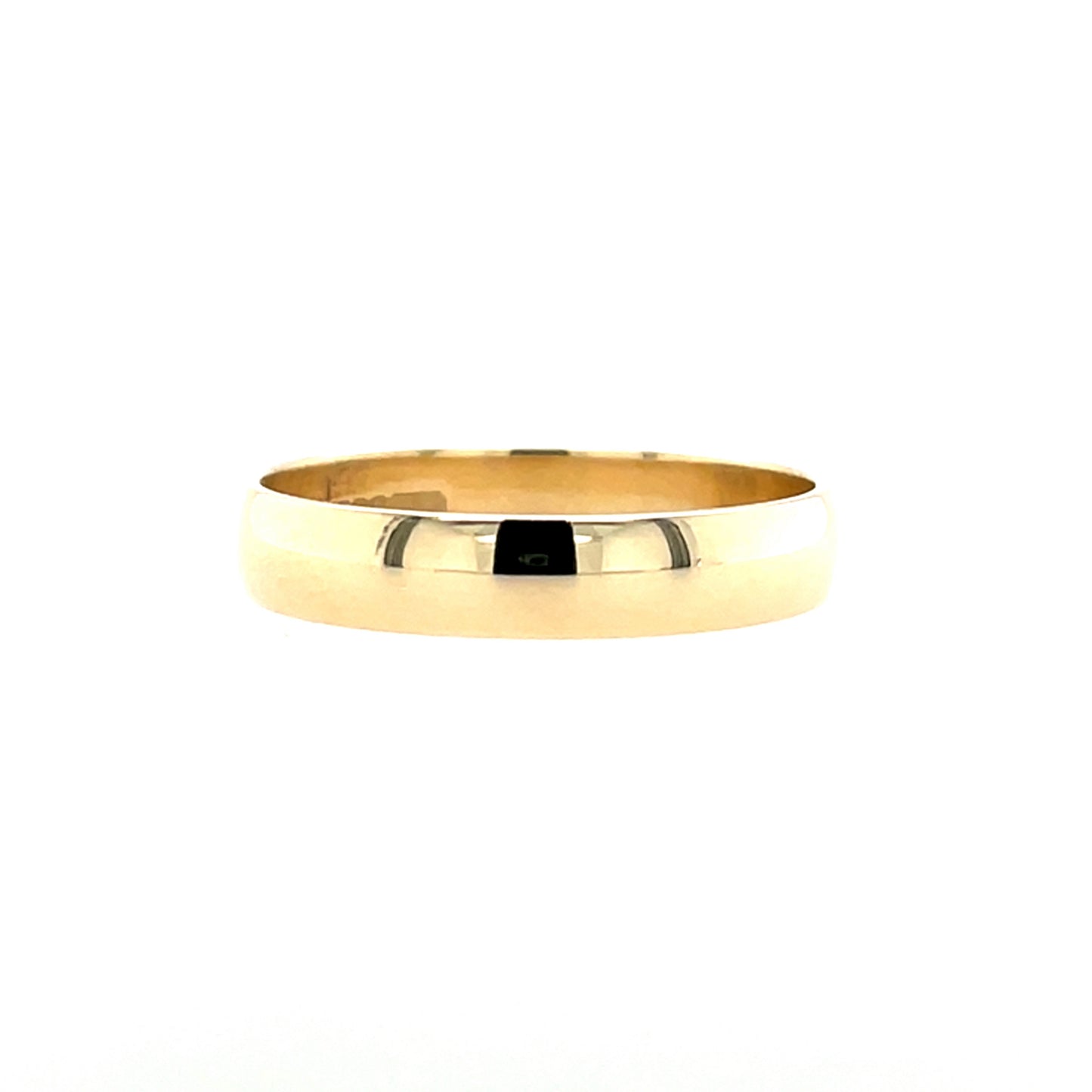 9ct Gold Men's 4mm D-Shape Light Wedding Ring GW353