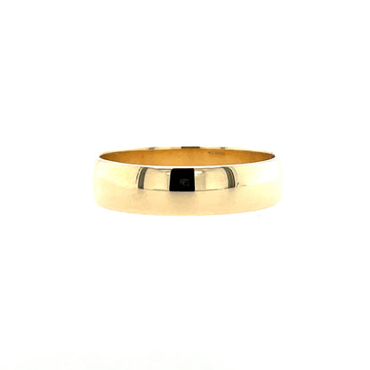 9ct Gold Men's 5mm D-Shape Wedding Ring GW315
