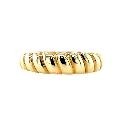 9ct Yellow Gold Croissant Dome Ring GR414