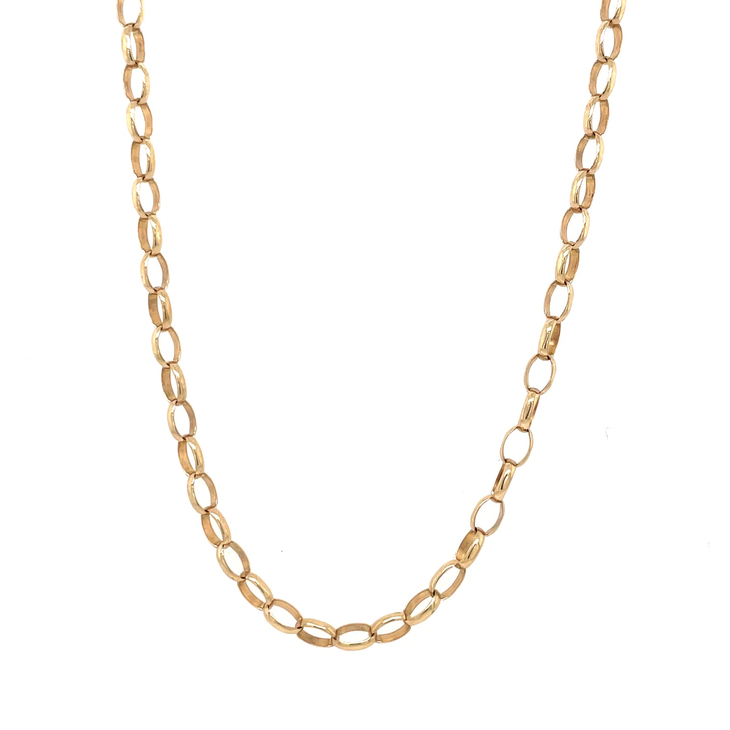 Heirloom 9ct Gold Oval Belcher Chain 54cm HC04