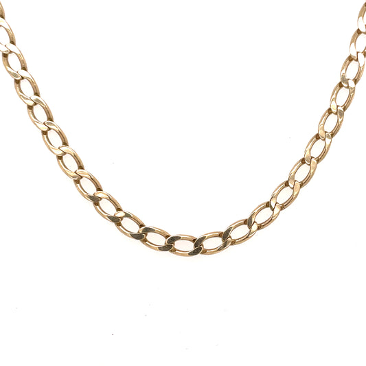 Heirloom 9ct Gold Slim Curb Chain 50cm HC10