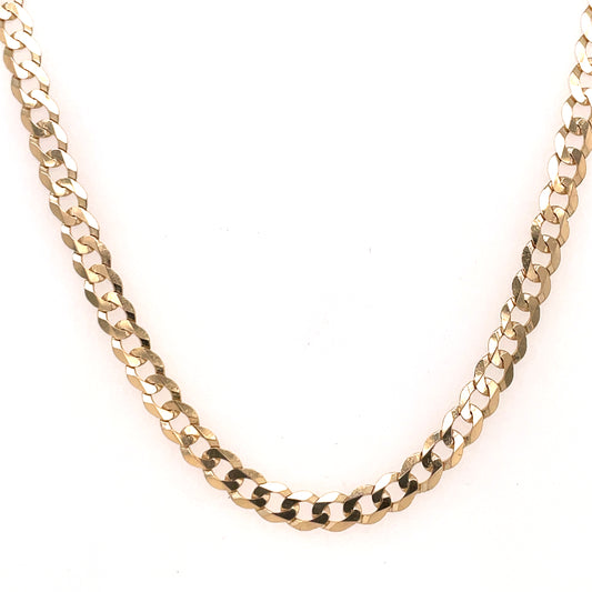 Heirloom 9ct Gold Flat Curb Chain 51cm HC11