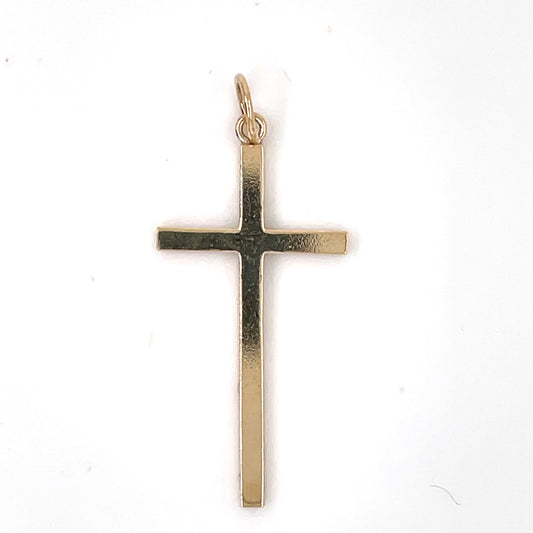 Heirloom 9ct Gold Solid Slim Cross HP08