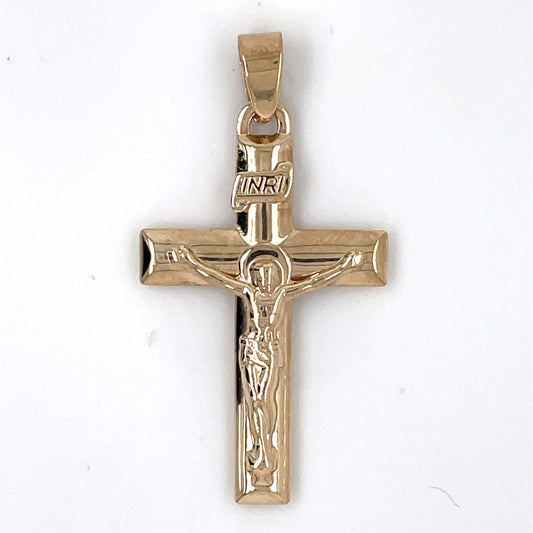 Heirloom 9ct Gold Hollow Wide Crucifix HP09