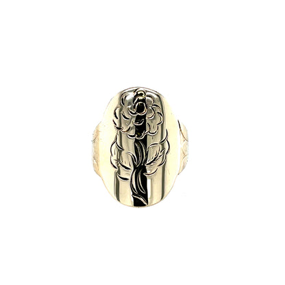 Heirloom 9ct Gold Oval Rose Ring HR11