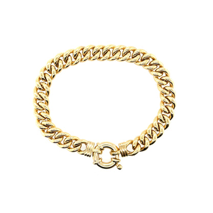 9ct Gold Chunky Curb Necklace 43cm GN194