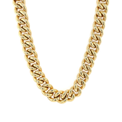 9ct Gold Chunky Curb Necklace 43cm GN194