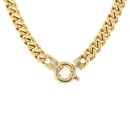 9ct Gold Chunky Curb Necklace 43cm GN194