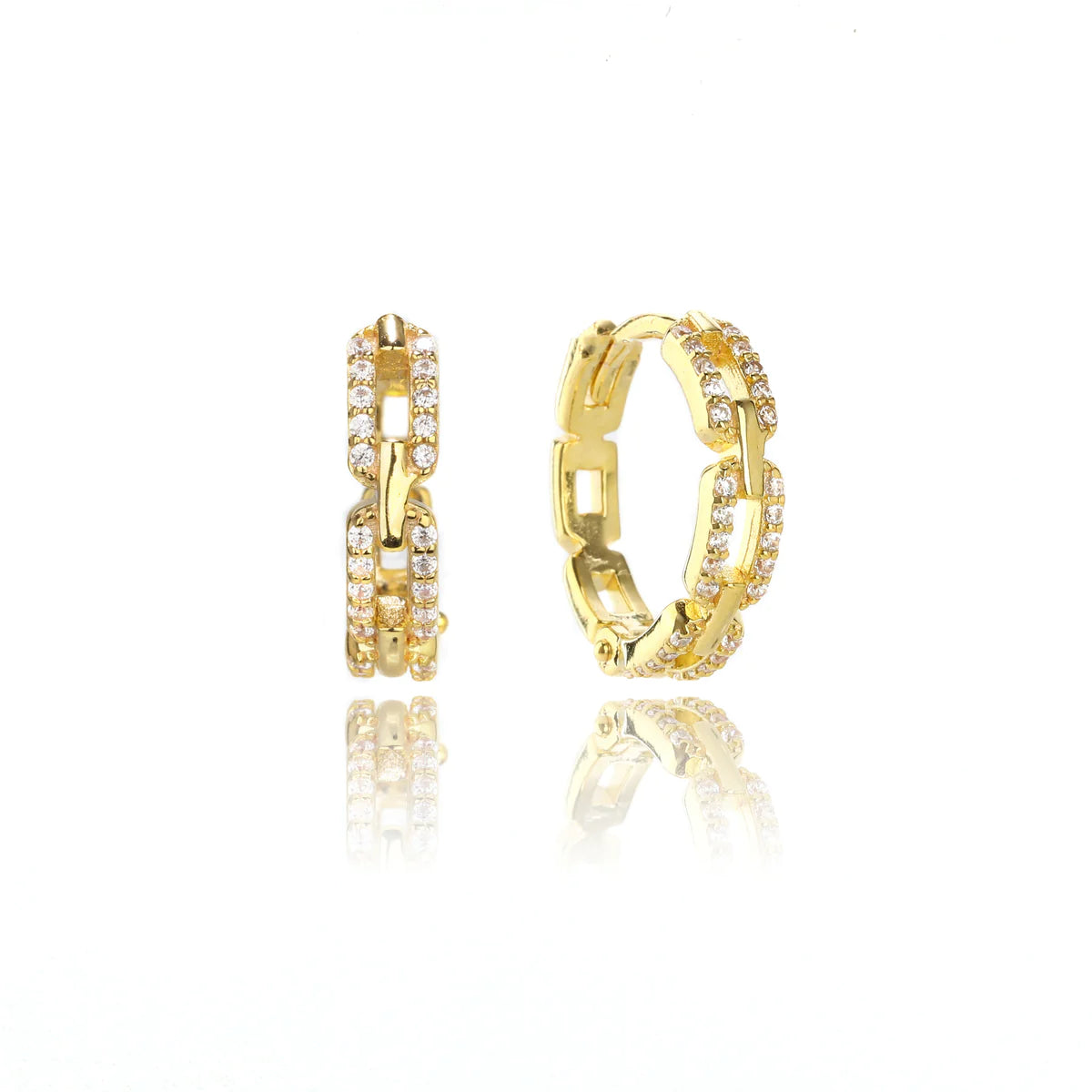 Georgini Goddess Link Hoop Earrings Gold IE1125G