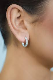 Georgini Goddess Pavé Hoop Earrings Silver IE1129W