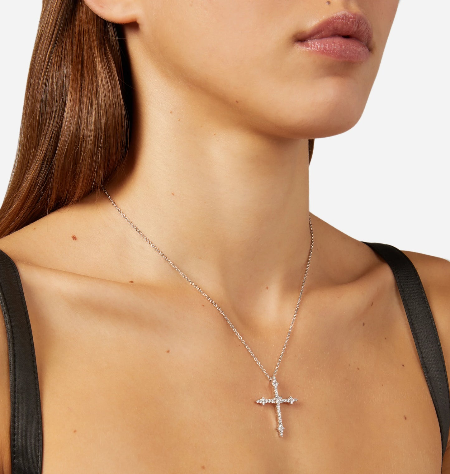 CHIARA FERRAGNI GOTHIC CROSS PENDANT NECKLACE J19AWC07