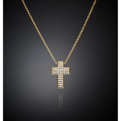 CHIARA FERRAGNI BOLD CROSS PENDANT NECKLACE J19AWC09