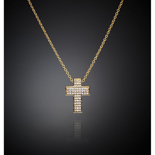 CHIARA FERRAGNI BOLD CROSS PENDANT NECKLACE J19AWC09