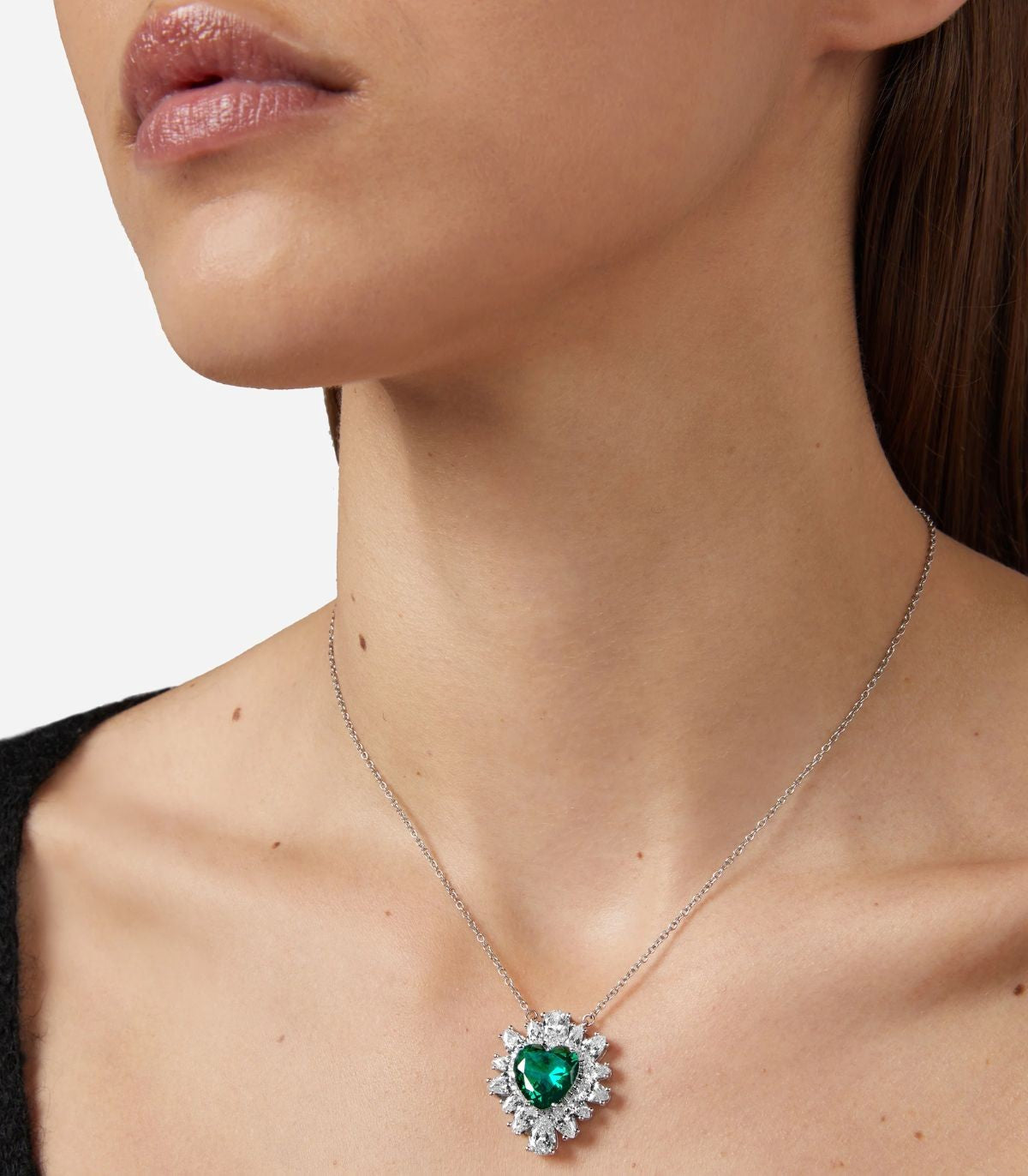 CHIARA FERRAGNI EMERALD PENDANT EMERALD HEART J19AWJ02