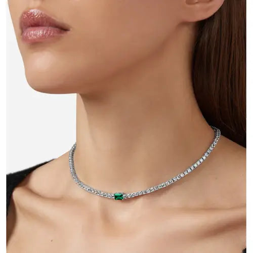 CHIARA FERRAGNI EMERALD NECKLACE EMERALD CUT J19AWJ13