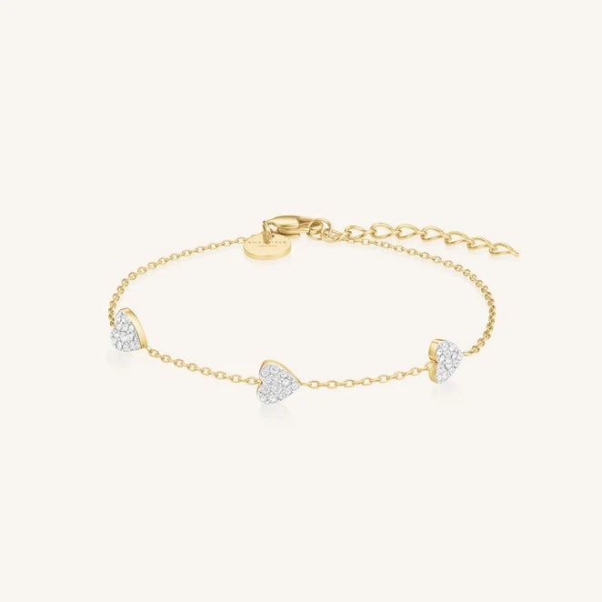 Rosefield 3 Hearts Bracelet JB3HG J1278
