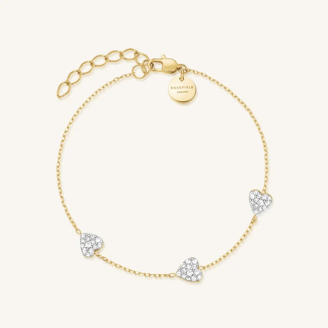 Rosefield 3 Hearts Bracelet JB3HG J1278