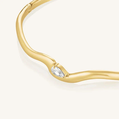 Rosefield Marquise Wave Bangle JBMWG J1303