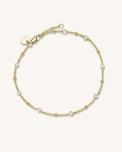 Rosefield Multi Crystal Bracelet Gold JBSCG J262