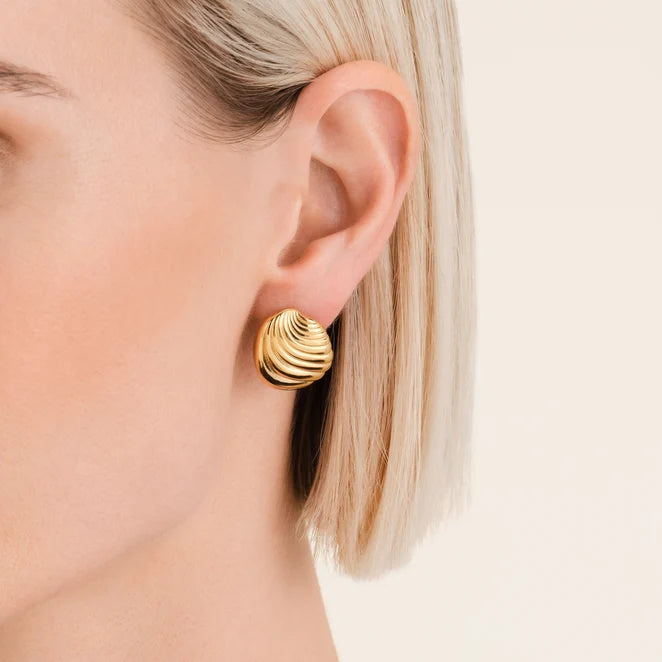 Rosefield Folded Stud Earrings JEFSG J963