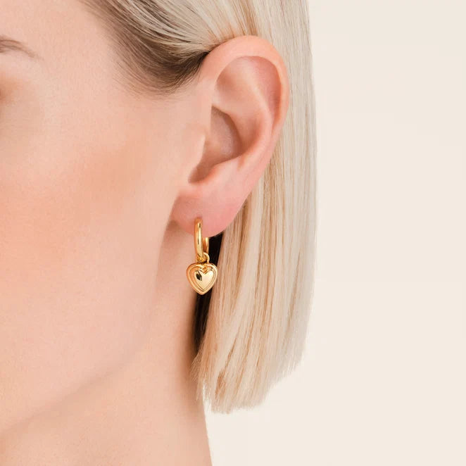Rosefield Heart Pendant Hoop Earrings JEHPG J985