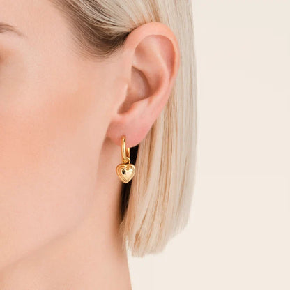 Rosefield Heart Pendant Hoop Earrings JEHPG J985