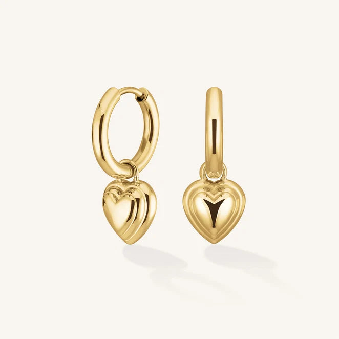 Rosefield Heart Pendant Hoop Earrings JEHPG J985