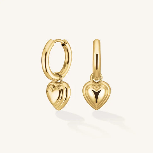 Rosefield Heart Pendant Hoop Earrings JEHPG J985
