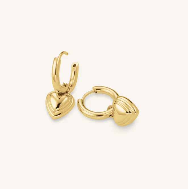 Rosefield Heart Pendant Hoop Earrings JEHPG J985