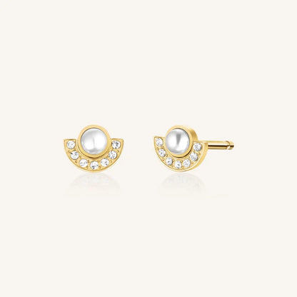 Rosefield Pearl Halo Stud Earrings JEMPG J1291
