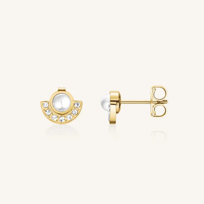 Rosefield Pearl Halo Stud Earrings JEMPG J1291