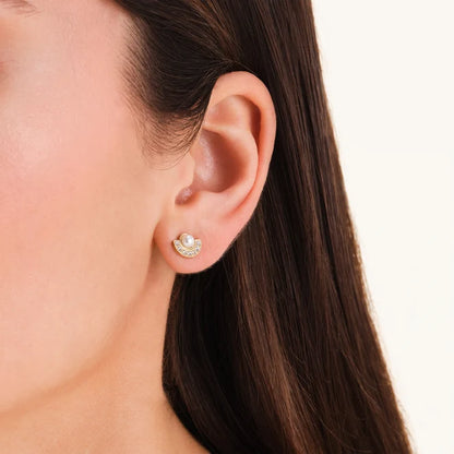 Rosefield Pearl Halo Stud Earrings JEMPG J1291